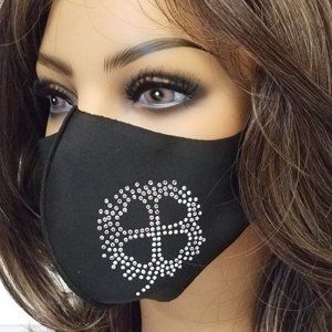 Designed Rhinestone face Masks